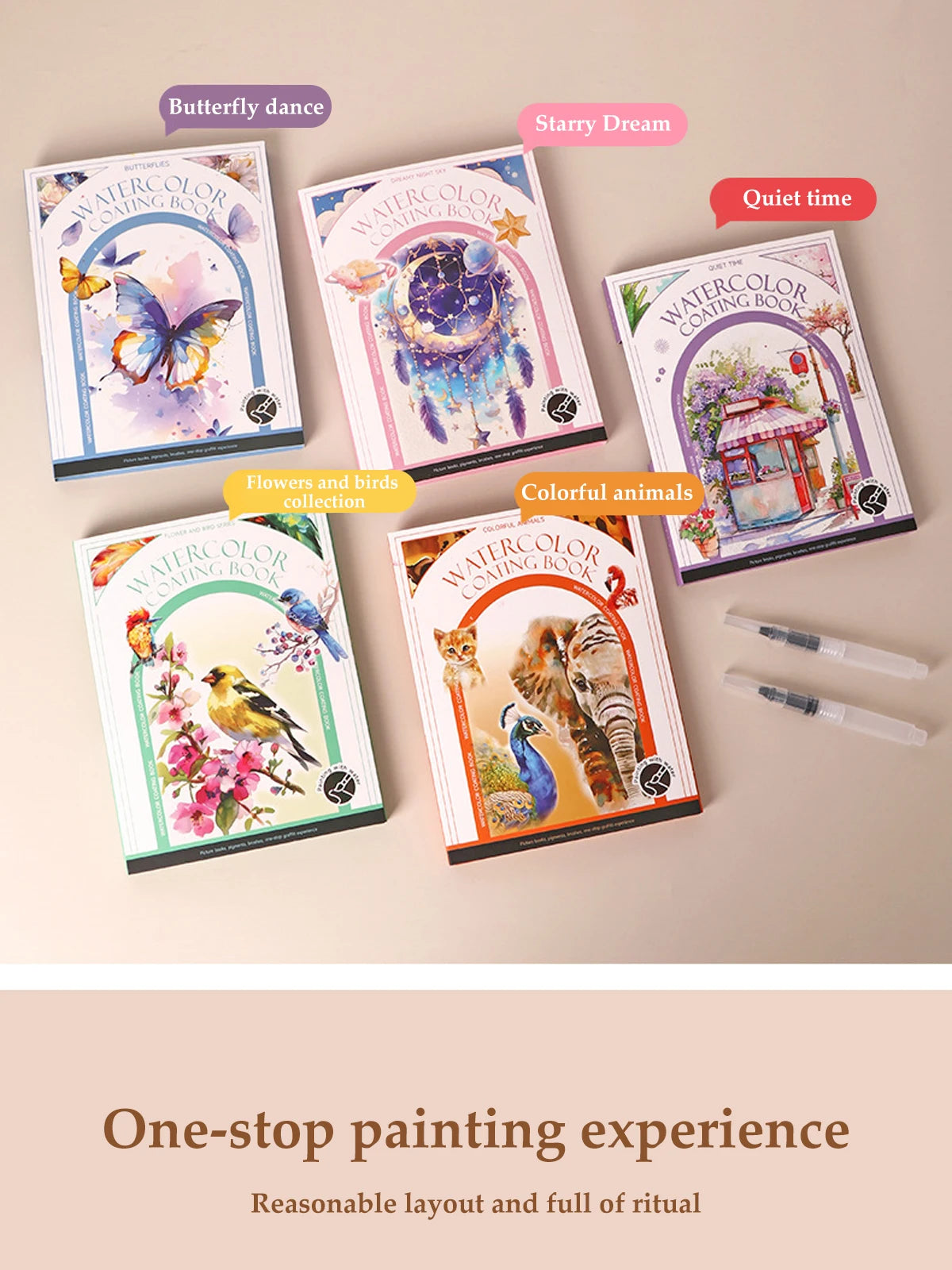 Kids Watercolor Coloring Book Educational Art