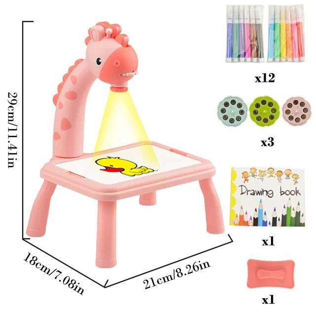 Children LED Projector Art Painting Table Toys
