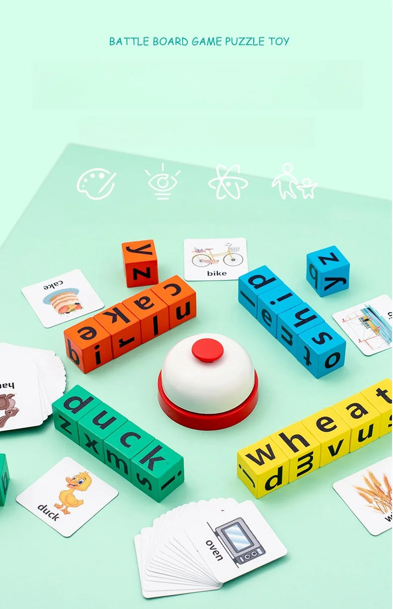 Children's English Card Montessori Wooden
