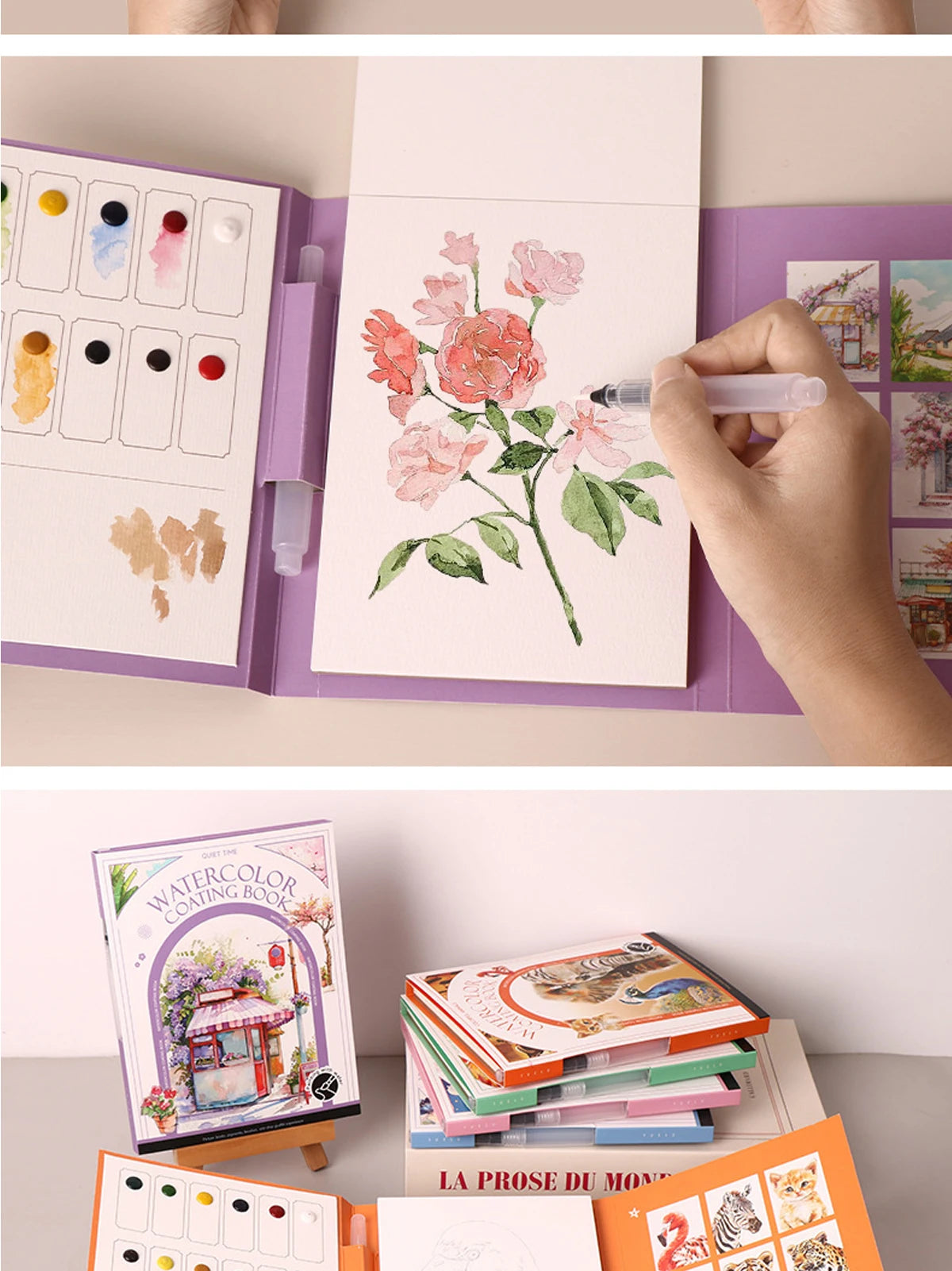 Kids Watercolor Coloring Book Educational Art