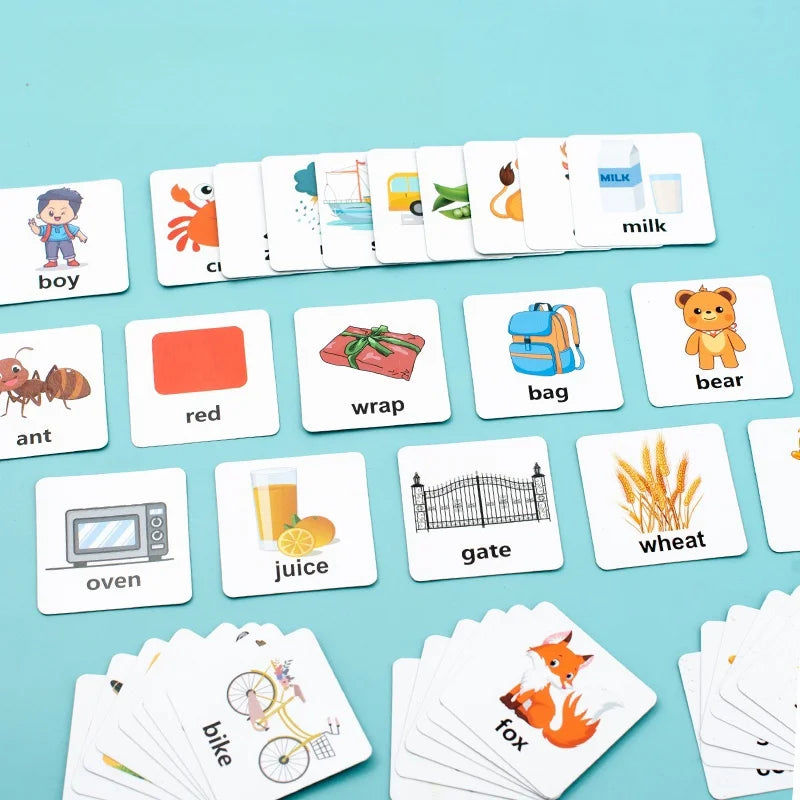 Children's English Card Montessori Wooden