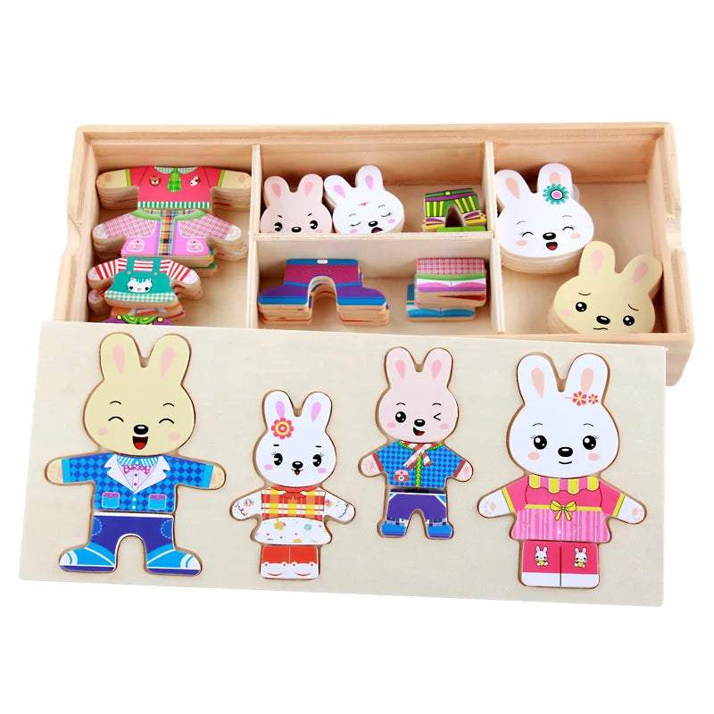Montessori Little Bear Change Clothes Kids Early