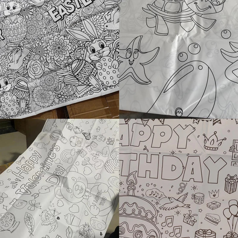 Large Children Drawing DIY Birthday Sticky