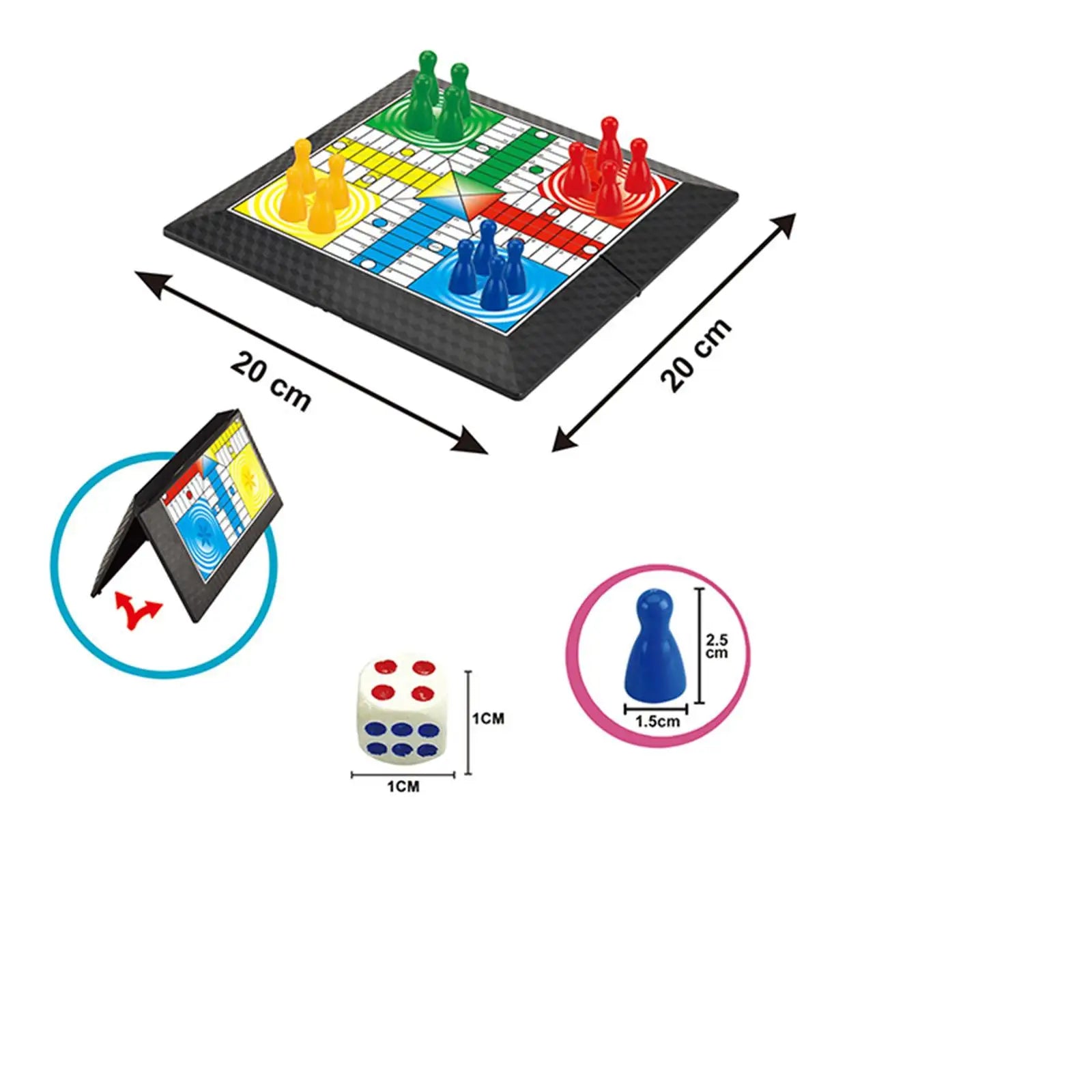 Ludo Board Game with Foldable Board Classic Toy