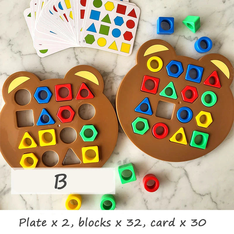 Children Matching Puzzle Toys Colors Geometric