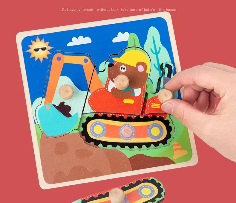 Baby Toys Montessori Wooden Puzzles Children