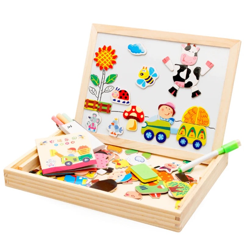 Wooden Multifunction Children Animal Puzzle