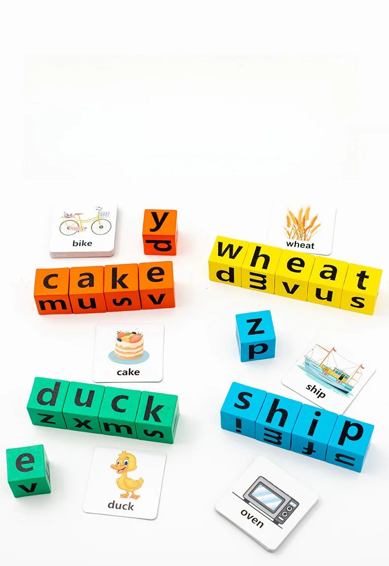 Children's English Card Montessori Wooden