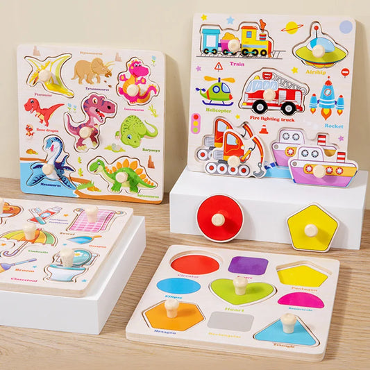 Montessori Baby Toys Wooden 3d Puzzle Cartoon