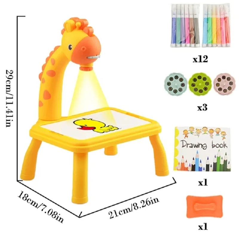 Children LED Projector Art Painting Table Toys