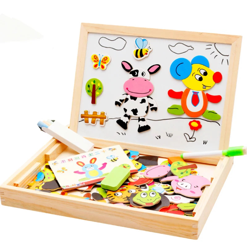 Wooden Multifunction Children Animal Puzzle