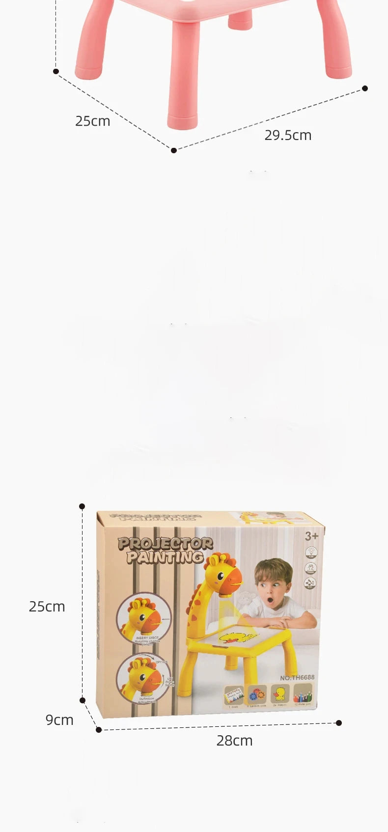 Children LED Projector Art Painting Table Toys