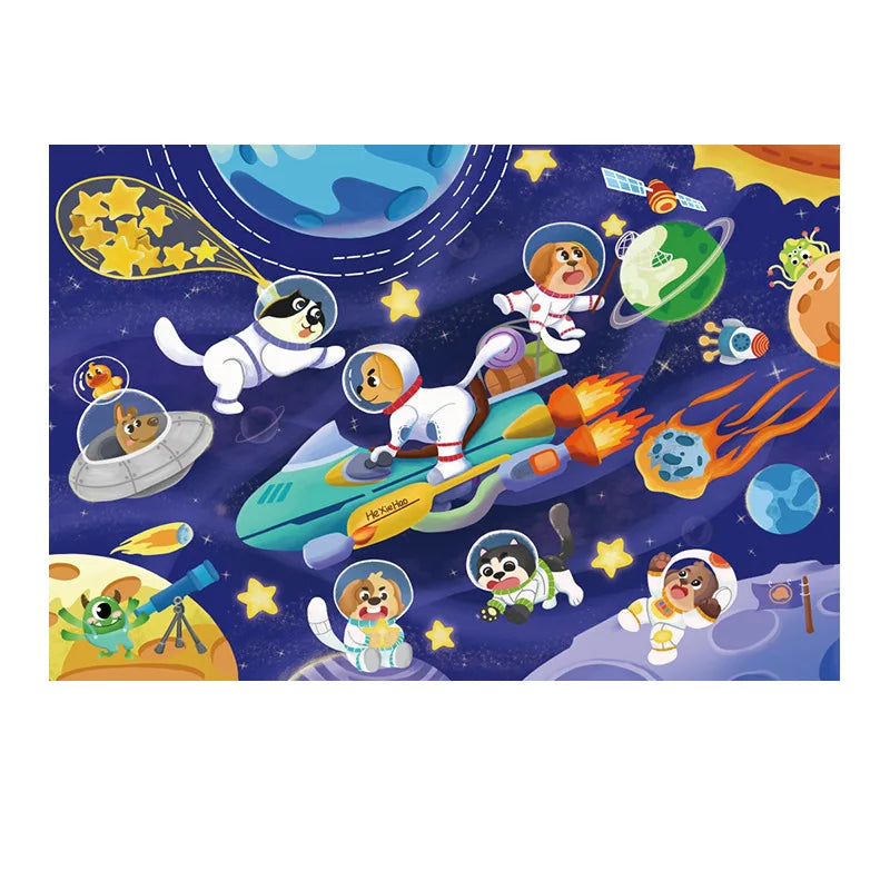 36pcs Carrying Jigsaw Puzzle Children Paper