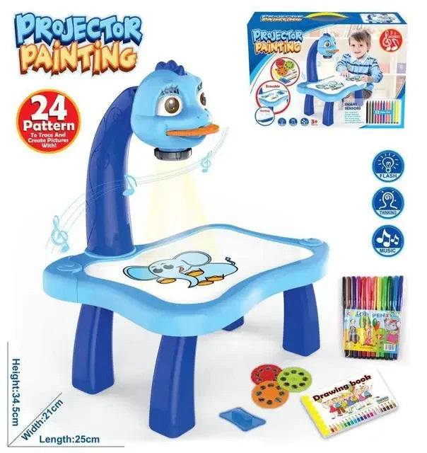 Children LED Projector Art Painting Table Toys