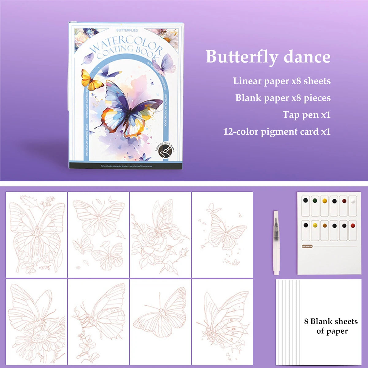 Kids Watercolor Coloring Book Educational Art