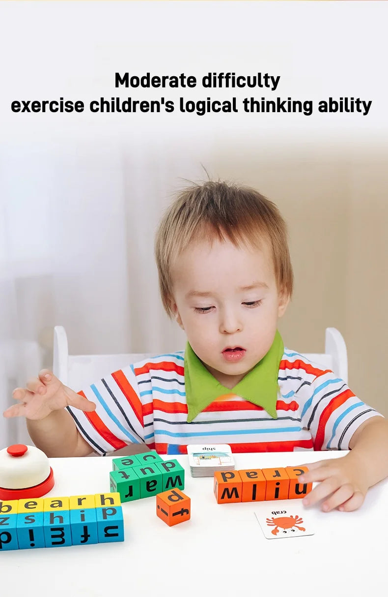 Children's English Card Montessori Wooden