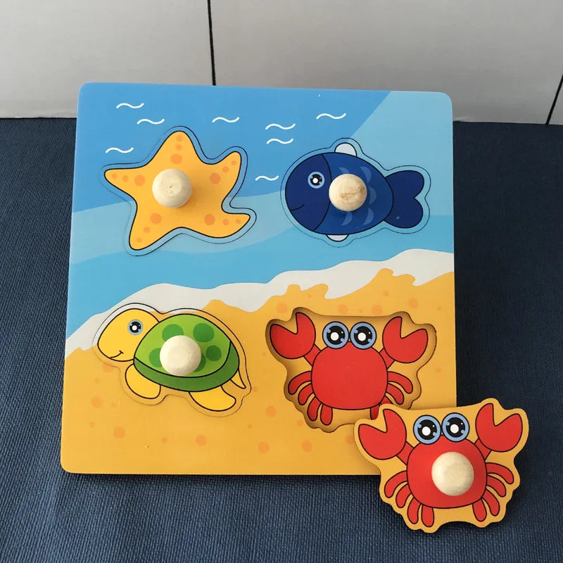 1pcsChildren's Hand Scratch Board 3D Puzzle
