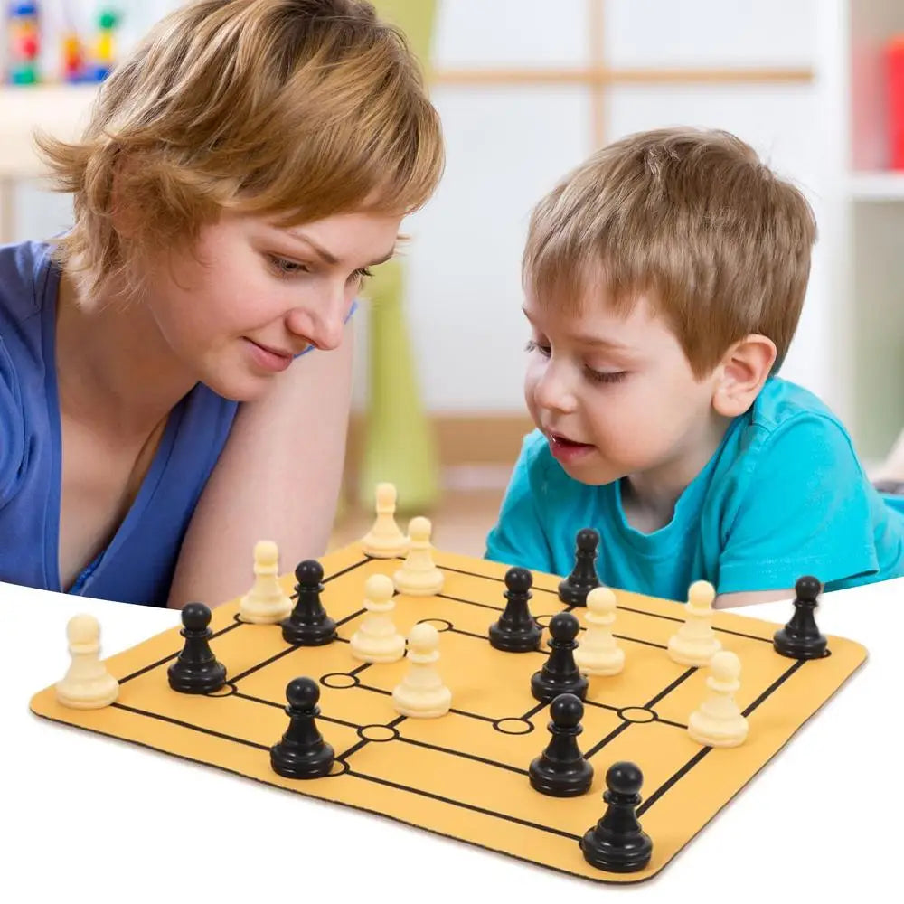 Nine Mens Morris Chess Game Set Traditional