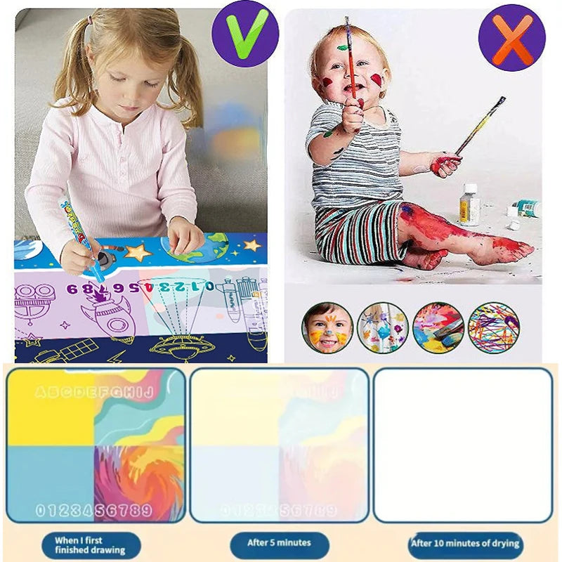 100x80CM Magic Water Drawing Mat Coloring