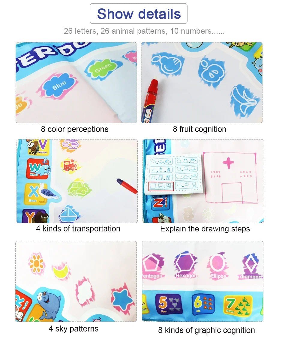 Oversized Magical Water Canvas pens Montessori