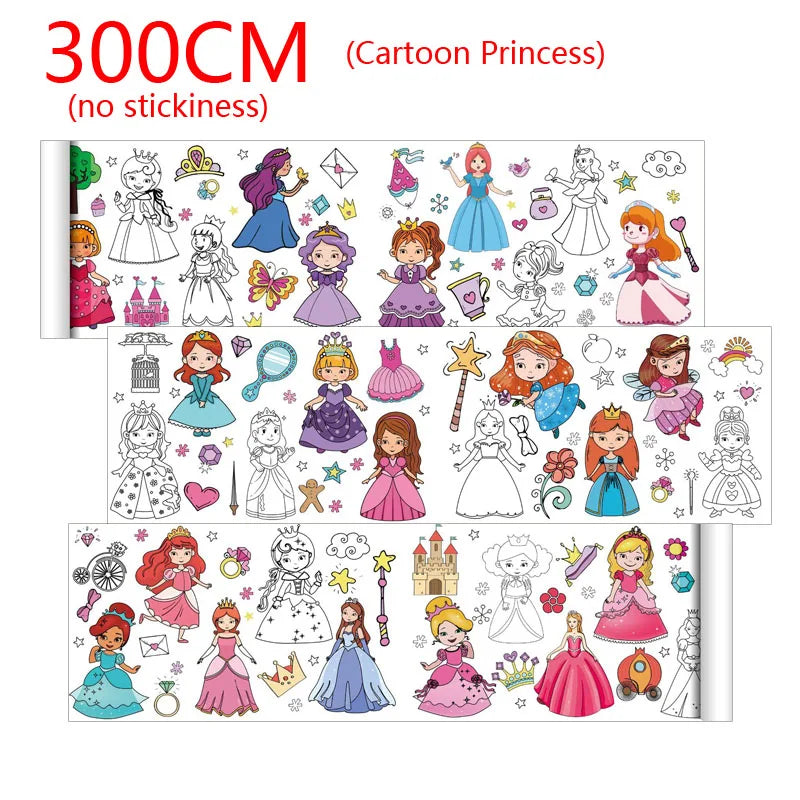 Ocean Car Dinosaur Princess Children Drawing