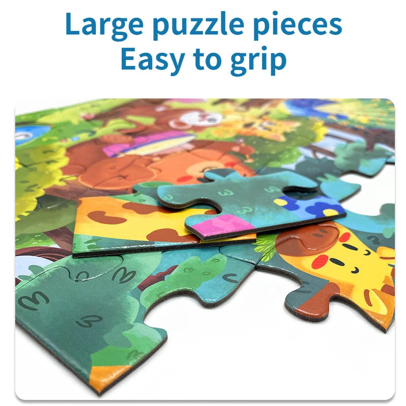 36pcs Carrying Jigsaw Puzzle Children Paper