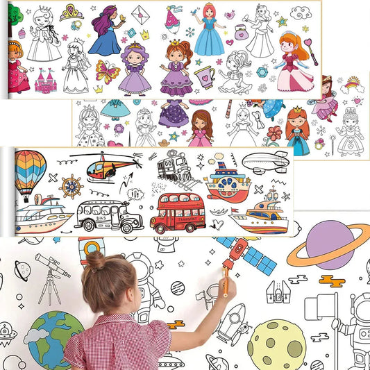 Ocean Car Dinosaur Princess Children Drawing