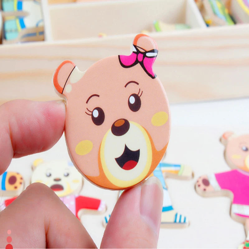 Montessori Little Bear Change Clothes Kids Early
