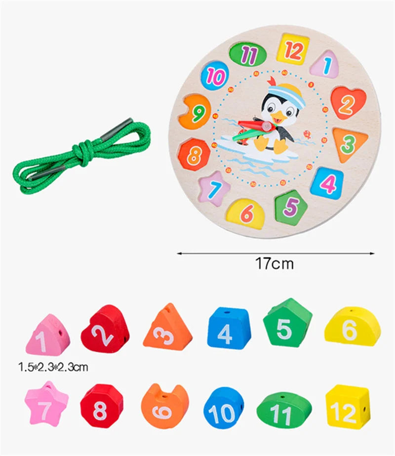 Baby Toys Montessori Wooden Puzzles Children